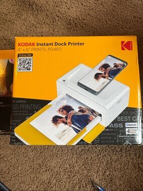 Kodak Instant Dock Printer in Yellow and White